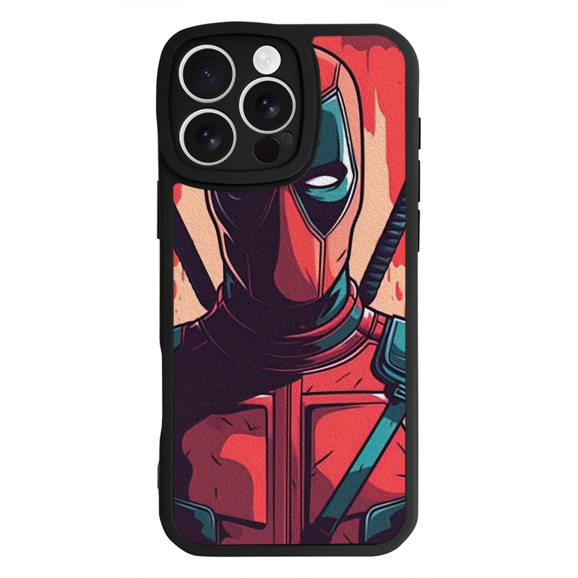 （画像用） Deadpool デッドプール 【iPhone 16シリーズ対応】シリコンスマホケース（レザー調） 材質：シリコン